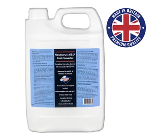 Neutrarust 661® Rust Converter Treatment - MOD & NATO Approved Teatment 4 LITRE - Picture 1 of 12