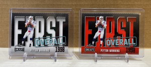 2023 Leaf Draft First Overall Peyton Manning #8 Indianapolis Colts White & Red