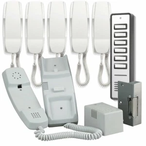 6-Wege Audio Türsystem Gegensprechanlage elektrisches Sicherheitsschloss Einstiegsset Glocke 906 Telefon - Bild 1 von 4