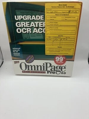 OmniPage Pro 8.0 for Macintosh - Vintage 1998 - New Condition  - Image 1 of 3