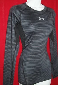 UNDER ARMOUR HEAT GEAR WOMEN'S LONG SLEEVE ACTIVE WEAR LOGO TOP STRETCHY SMALL  - Picture 1 of 9