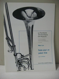 Marc Lys Suite pour un Poker d'as Trombone Quartet Sheet Music Gerard Billaudot - Picture 1 of 7