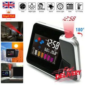 Smart Alarm Clock Digital Led Projector Temperature Time Projection Lcd Display