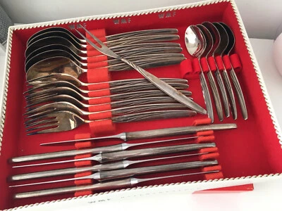 WMF 30-tlg Besteckset für 6 Personen. 90 Silber. Ein Teel. ist nicht auffindbar - Bild 1 von 3