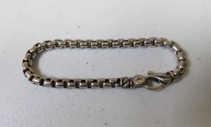 JAI By John Hardy Sterling Silver 5.3mm Rounded Box Chain Link Bracelet 7.5" - Picture 1 of 2