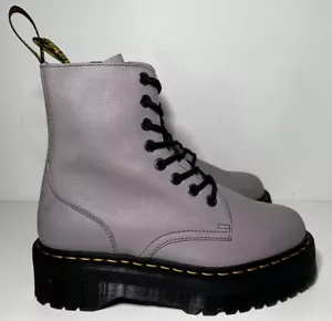 Botas de plataforma Doc Martens KV grises con cremallera lateral para mujer 10 hombres 9 muestras raras - Imagen 1 de 14