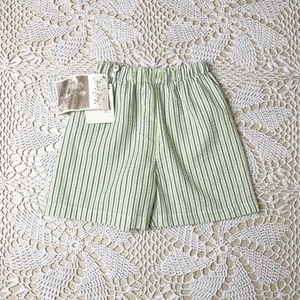 NWT Rachel Riley Baby Boy 12 Months Green Striped Seersucker Designer Shorts - Picture 1 of 4