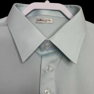 Collars & Co Poloshirt Herren 2XL Blau Golf Preppy Stretch Point Dress Kragen NEU - Bild 1 von 7