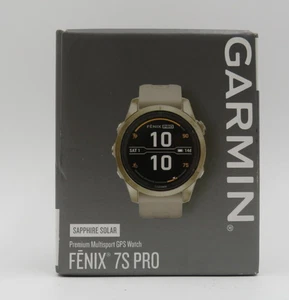 Garmin fenix 7S Pro Solar Sapphire Soft Gold Steel Light Sand NEU - Bild 1 von 2
