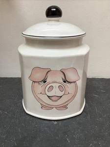 Arthur Wood Pig Storage Jar Back To Front Design Vintage quirky pig farm animal - Picture 1 of 11