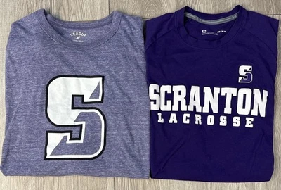 Lote de 2 camisas medianas de lacrosse/grandes S de la Universidad de Scranton Under Armour para mujer Foto 1 de 4