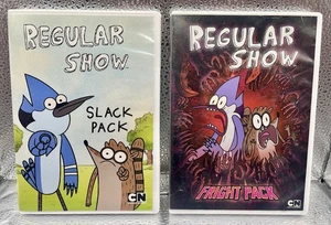 Regular Show Slack Pack & Fright Pack 2 DVD Lot Cartoon Network Animated Comedy - Picture 1 of 4