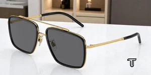 Gafas de sol para hombre Dolce & Gabbana DG2220 02 81 doradas negras polarizadas grises 57 mm - Imagen 1 de 6