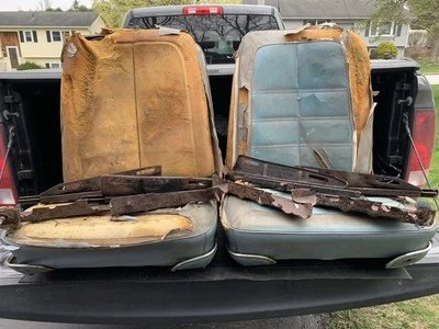 Núcleos de assento 1966 Mopar corpo A com trilhos. Dodge Dart Barracuda Plymouth Valiant - Imagem 1 de 4