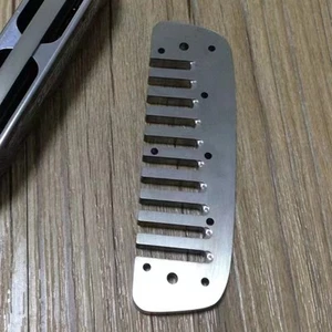 Nuevo peine armónica azul puro Ti de 10 agujeros hecho a mano para Hohner GM - Imagen 1 de 3