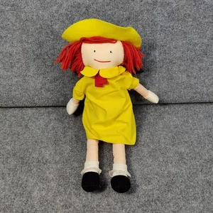 Eden Madeline Plüsch weiche Stoffpuppe 1990 Spielzeug gelbes Kleid Vintage Garn Haare 15 Zoll - Bild 1 von 16