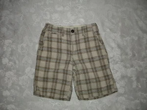 VINTAGE Boys GAP KIDS Plaid SHORTS Linen Sz 7 Adj. Waist - Picture 1 of 1