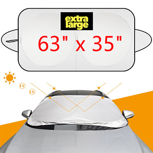 63"x36" Foldable Car Front Window Sun Shade Auto Visor Windshield UV Block Cover
