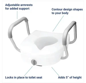 Glacier Bay EZ Lock Raised Toilet Seat - Picture 1 of 4