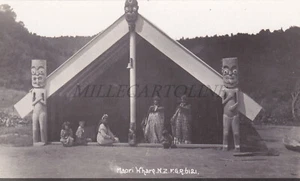 NEW ZEALAND - Maori Whare, Frank Duncan Auckland Photo Postcard - Picture 1 of 2