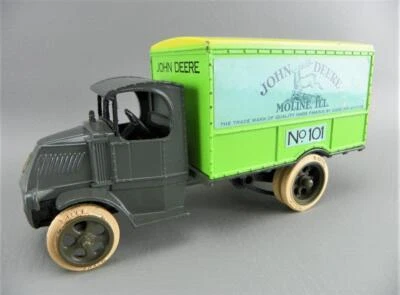 ERTL DieCast Metal 1/38 John Deere 1926 Mack Bulldog Delivery Truck Van Bank 101 - Image 1 of 4