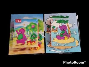 Rompecabezas vintage de 24 piezas Barney Baby Bop playa Milton Bradley - Imagen 1 de 4