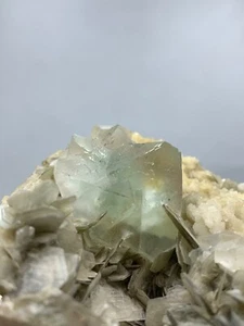 Amazing BiColor Fluorite with Muscovite on matrix - Picture 1 of 11