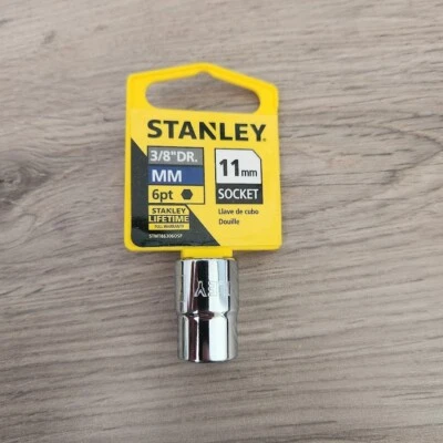 Stanley 3/8" Drive MM 6 Point 11mm Socket Lifetime Warranty - Image 1 of 2