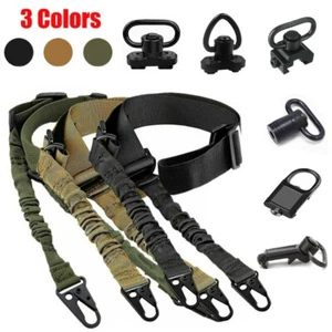 Tactical 2 Point Sling Adjustable Gun Rifle Strap M LOK QD Sling Swivels Mount - Picture 1 of 36