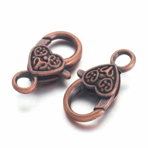 10 piezas. Broches antiguos corazón de langosta - 25 mm x 14 mm (1 pulgada) - broches para garras - Imagen 1 de 2