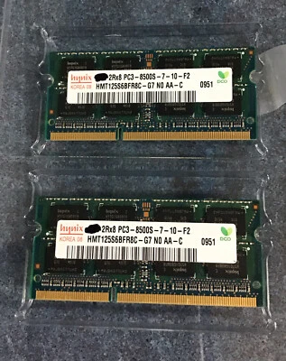 Hynix 4GB SO-DIMM 1066 MHz DDR3 SDRAM Memory (HMT351S6BFR8C-G7) NEW! - Image 1 of 3