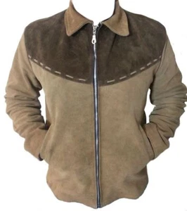Mens Cowboy Native American Fringe Suede Leather Jacket Western Wear Coat - Picture 1 of 3