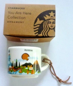 Starbucks Russia You Are Here Collection Coffee Mug Ornament 2 Oz 59 ml Mini - Picture 1 of 8