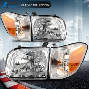 Headlights Assembly Headlamp Pair For 2005-2007 Toyota Sequoia Tundra 4.7L 4.0L - Picture 1 of 9
