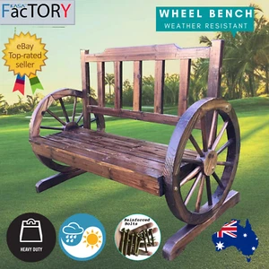 KASA Garden Bench Seat Outdoor Furniture Wooden Wagon Chair Backyard Lounge - Picture 1 of 12