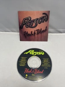 Poison Flesh And Blood CD Enigma Capitol Records Heavy Metal 80’s 90’s Booklet - Picture 1 of 4