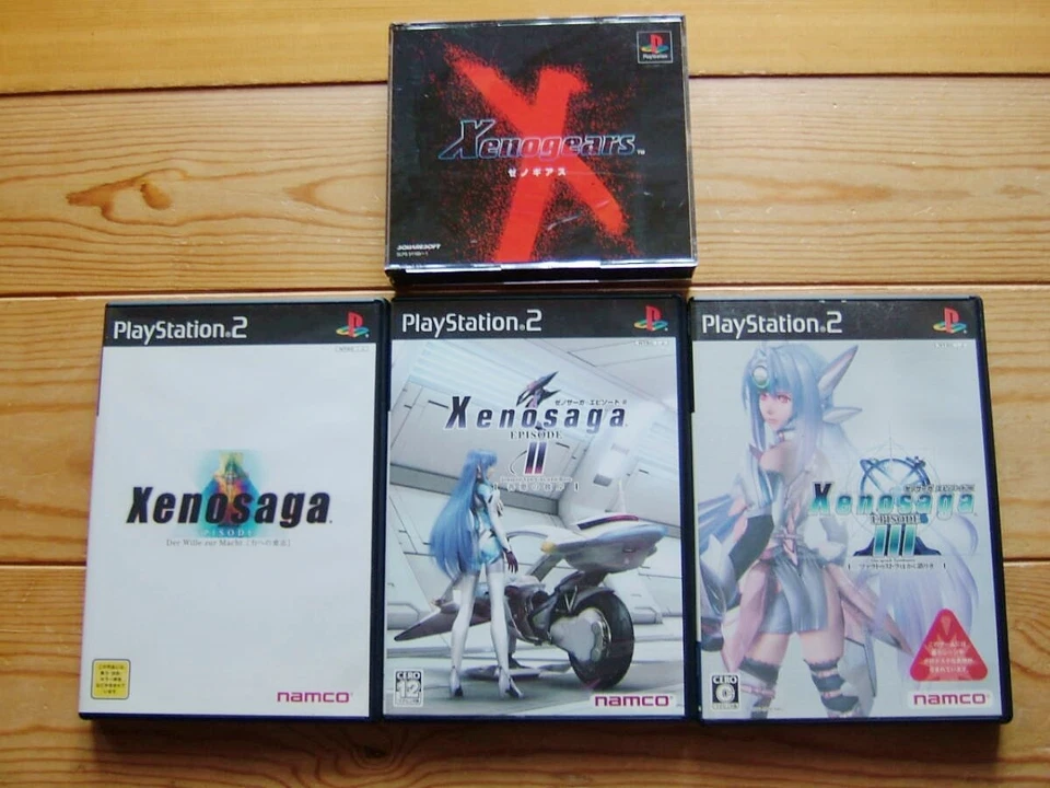 Xenogears Xenosaga I II III PS1 PS2 Trilogy Complete Set Lot of 4 Japan Rare - Image 1 of 4