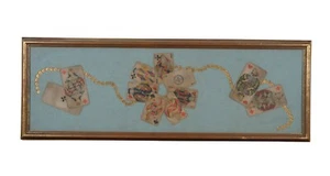 Antique French Baptiste Paul BP Grimaud Framed Shadowbox Playing Cards 31" - Bild 1 von 12