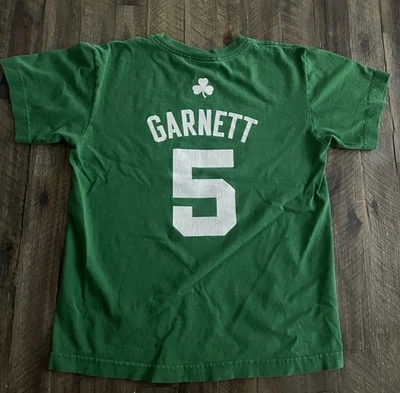 Camiseta Adidas Jugador Boston Celtics Kevin Garnett #5 (Juvenil Grande) Verde Foto 1 de 4