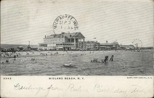 Staten Island Midland Beach, casino, nadadores, Nueva York 1905 Nueva York - Imagen 1 de 2