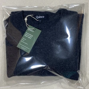 Suéter para mujer Quince grande gris oscuro 100 % cachemir mongol cuello redondo - Imagen 1 de 15