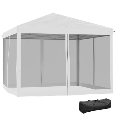Pavillon ca.3x3m, wasserabweisend Stabil Winterfest Pop-up Faltpavillon Faltbar - Bild 1 von 4