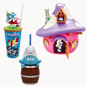 Smurf House Popcorn Bucket 2025 Smurf Topper Cup Smurf Bottle Cup Brand New Gift - Picture 1 of 16