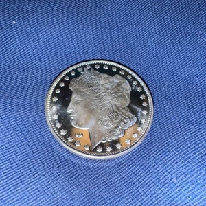 Money Metals Silver Bullion Morgan  1 Oz Troy 999 Fine Silver Round - Picture 1 of 2