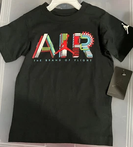 New Boy Girl Black Nike Jordan T-shirt  Size 5 - Picture 1 of 4