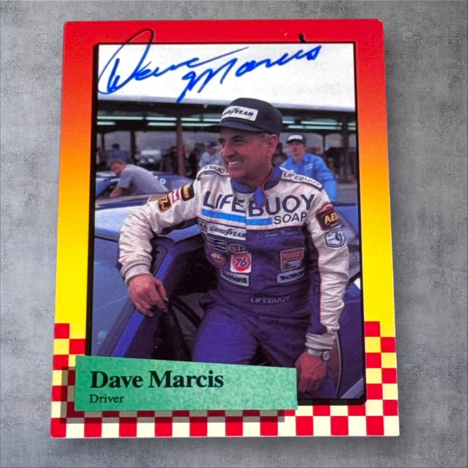 Dave Marcis LIFEBUOY RACING 1989 MAXX #71 VINTAGE NASCAR autographed card - Image 1 of 1