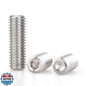 4#-40 x 1/8" 30 Stück Madenschrauben, kopfloses konkaves Ende, Madenschrauben mit Innen - Bild 1 von 5