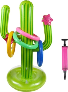 Anello gonfiabile per cactus set gioco lancio piscina galleggiante festa in spiaggia - Foto 1 di 5