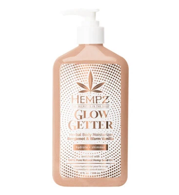 Hempz Glow Getter Herbal Body Moisturizer with Shimmer 17oz - Bergamot & Vanilla - Image 1 of 3