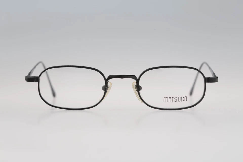 Matsuda 10108, Vintage años 90 negro único victoriano pequeño hexágono gafas marcos Foto 1 de 4